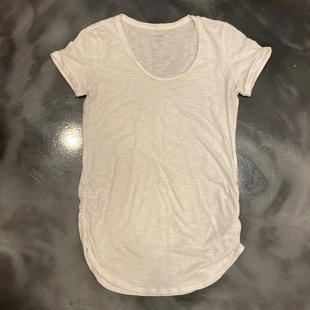 Motherhood Maternity white cap sleeve T-shirt size small